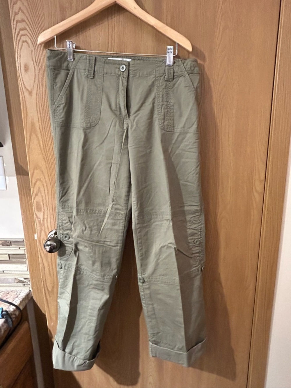 Olive Green Casual Convertible Cargo Pants